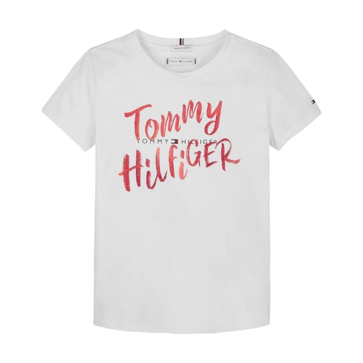 Oblečenie Dievča Tričká s krátkym rukávom Tommy Hilfiger  Biela
