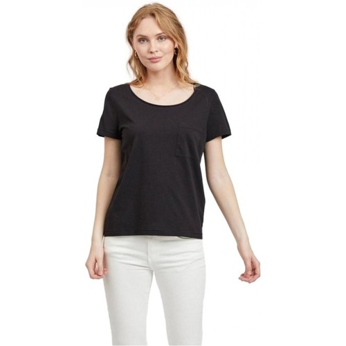 Oblečenie Žena Mikiny Vila Susette T-Shirt - Black Čierna