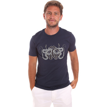Oblečenie Muž Tričká s krátkym rukávom Roberto Cavalli HST66B Modrá
