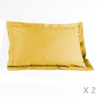 Domov Obliečky na vankúš Douceur d intérieur LINA X2 Žltá / Svetlá hnedá medová