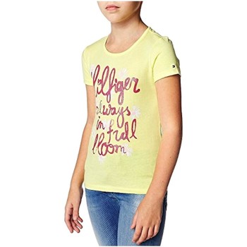 Oblečenie Dievča Tričká s krátkym rukávom Tommy Hilfiger  Žltá
