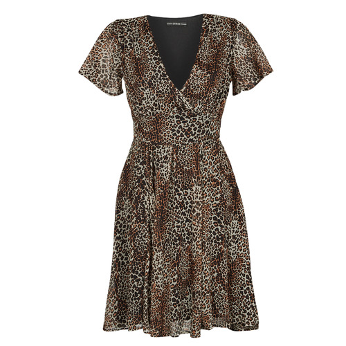 Oblečenie Žena Krátke šaty Guess LAVINIA DRESS Leopard