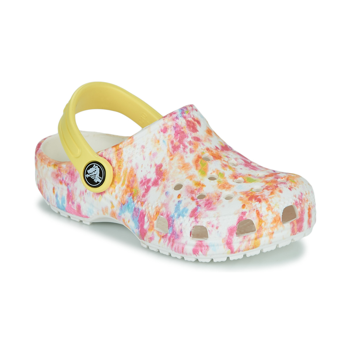 Topánky Dievča Nazuvky Crocs CLASSIC CLOG  creative dye Biela / Viacfarebná