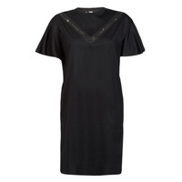 Oblečenie Žena Krátke šaty Karl Lagerfeld LACE INSERT JERSEY DRESS Čierna
