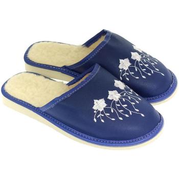 Topánky Žena Papuče John-C Dámske kožené modré papuče DOLLY modrá