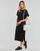 Oblečenie Žena Dlhé šaty Calvin Klein Jeans CK RIB LONG T-SHIRT DRESS Čierna