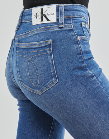 Calvin Klein Jeans HIGH RISE SLIM Modrá