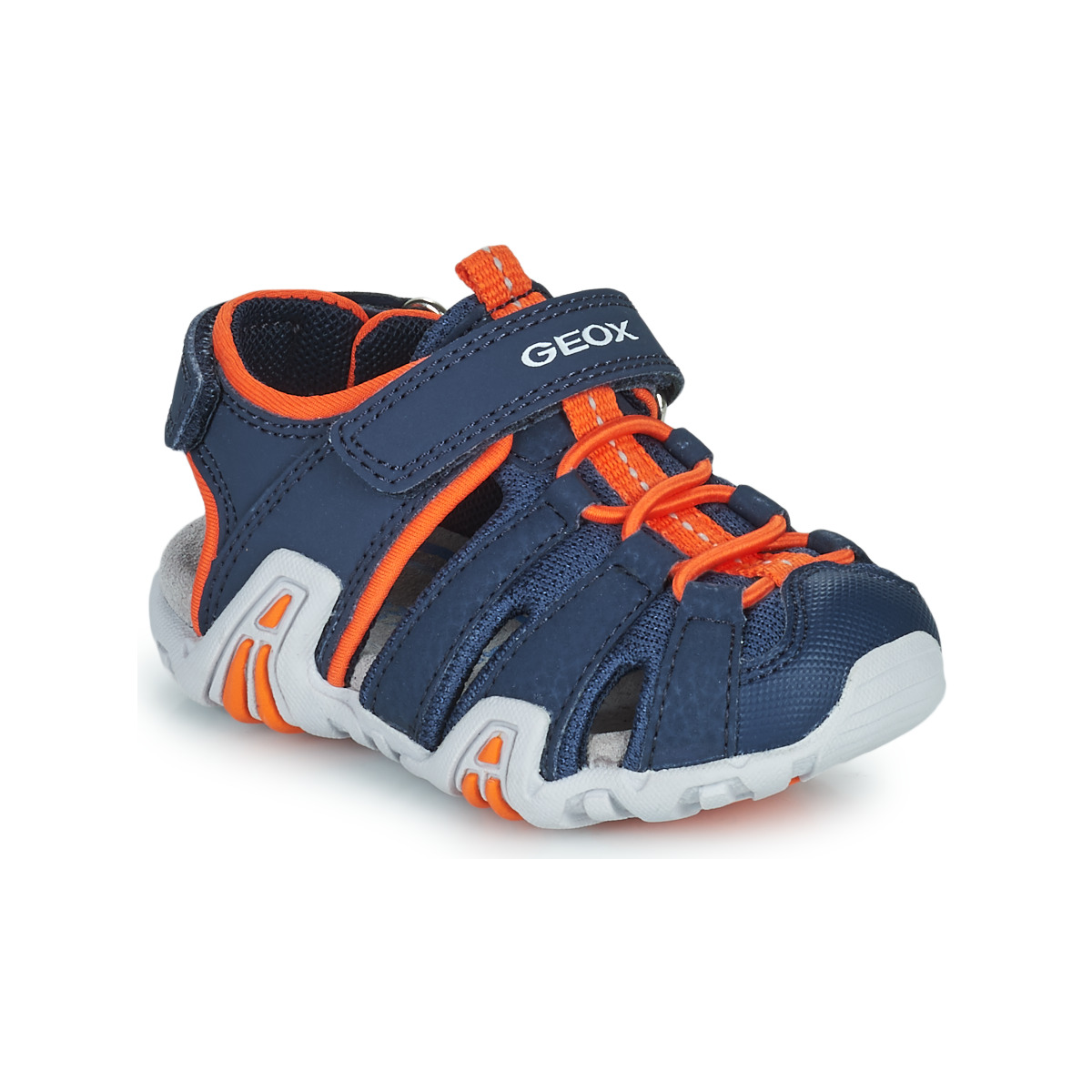 Topánky Chlapec Sandále Geox B SANDAL KRAZE A Námornícka modrá / Oranžová