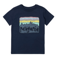 Oblečenie Deti Tričká s krátkym rukávom Patagonia BABY FITZ ROY SKIES T-SHIRT Námornícka modrá