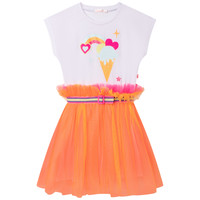 Oblečenie Dievča Krátke šaty Billieblush ANDORRE Biela / Oranžová