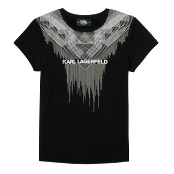 Oblečenie Dievča Tričká s krátkym rukávom Karl Lagerfeld UAS Čierna