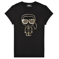 Oblečenie Dievča Tričká s krátkym rukávom Karl Lagerfeld UNVEDIFE Čierna