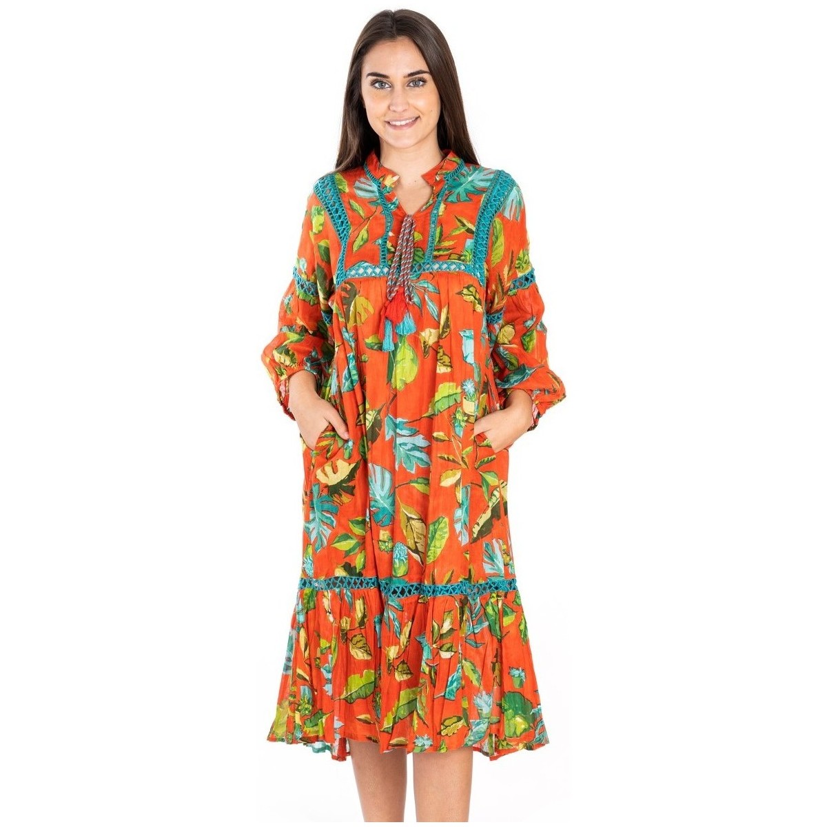 Oblečenie Žena Šaty Isla Bonita By Sigris Oblečte Sa Oranžová