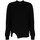 Oblečenie Muž Svetre Les Hommes LHK108 647U | Round Neck Asymetric Sweater Čierna