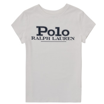 Oblečenie Dievča Tričká s krátkym rukávom Polo Ralph Lauren CIMEZO Biela