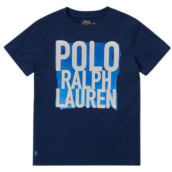 Oblečenie Chlapec Tričká s krátkym rukávom Polo Ralph Lauren TITOUALII Námornícka modrá