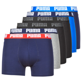Spodná bielizeň Muž Boxerky Puma PUMA BASIC X6 Čierna / Modrá / Námornícka modrá / Šedá