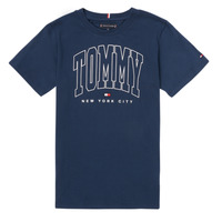 Oblečenie Chlapec Tričká s krátkym rukávom Tommy Hilfiger AMIANSE Námornícka modrá