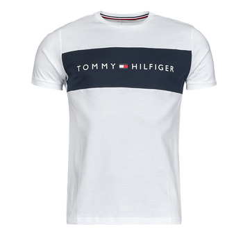 Oblečenie Muž Tričká s krátkym rukávom Tommy Hilfiger TEE LOGO FLAG Biela
