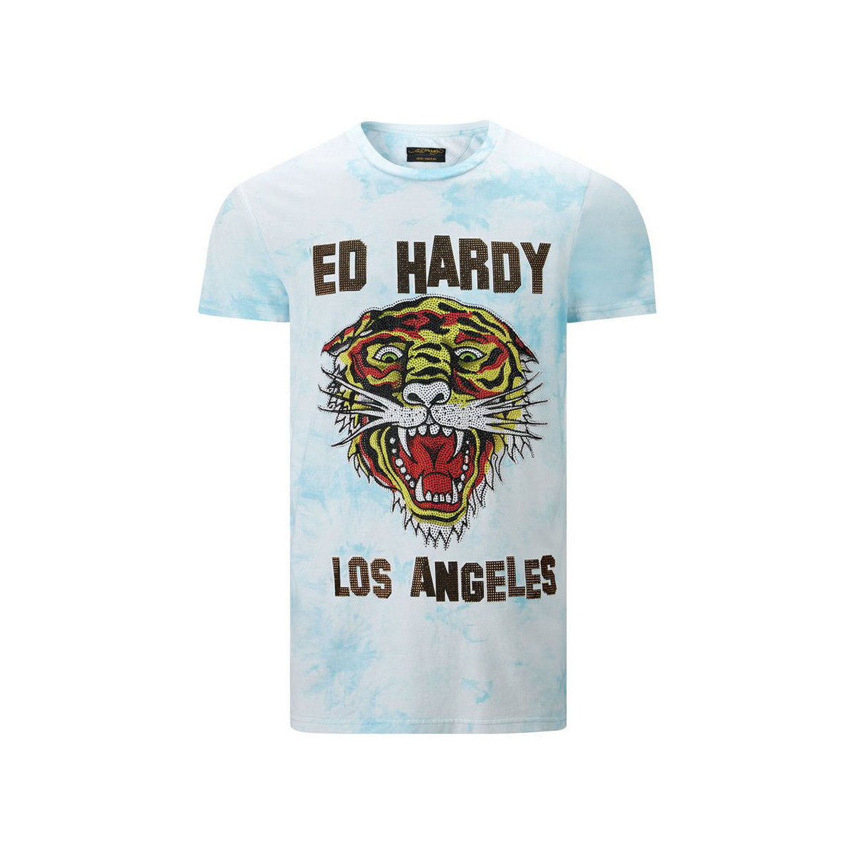 Oblečenie Muž Tričká s krátkym rukávom Ed Hardy Los tigre t-shirt turquesa Modrá
