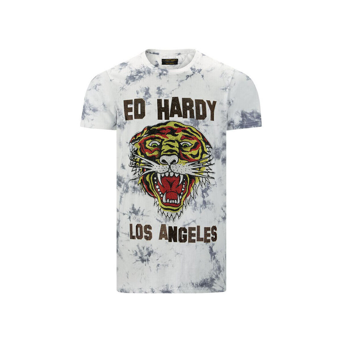 Oblečenie Muž Tričká s krátkym rukávom Ed Hardy Los tigre t-shirt white Biela
