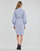 Oblečenie Žena Krátke šaty Lauren Ralph Lauren ESSIEN-LONG SLEEVE-DAY DRESS Námornícka modrá / Biela