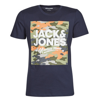 Oblečenie Muž Tričká s krátkym rukávom Jack & Jones JJPETE Námornícka modrá