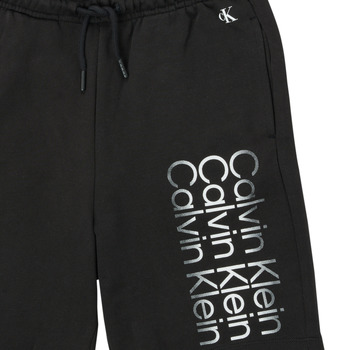 Calvin Klein Jeans INSTITUTIONAL CUT OFF LOGO SHORTS Čierna