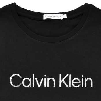 Calvin Klein Jeans INSTITUTIONAL SILVER LOGO T-SHIRT DRESS Čierna