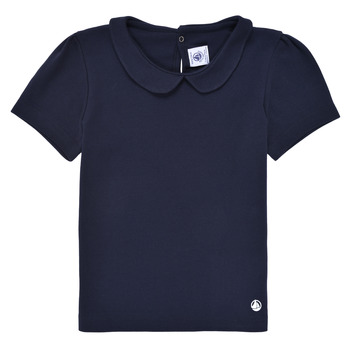Oblečenie Dievča Tričká s krátkym rukávom Petit Bateau BECHI Námornícka modrá