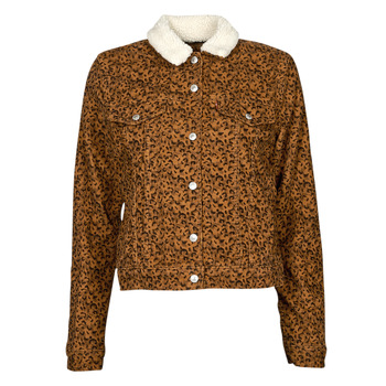 Oblečenie Žena Džínsové bundy Levi's WT-TRUCKER-SHERPA Leopard / Škoricová