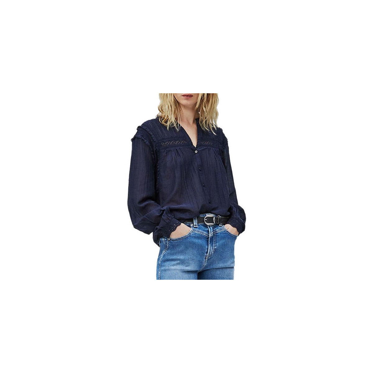 Oblečenie Žena Košele a blúzky Pepe jeans - albertina_pl303938 Modrá