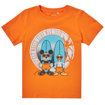 Oblečenie Chlapec Tričká s krátkym rukávom Name it NMMMICKEY MICAH Oranžová
