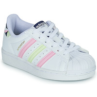Topánky Dievča Nízke tenisky adidas Originals SUPERSTAR C Biela / Ružová