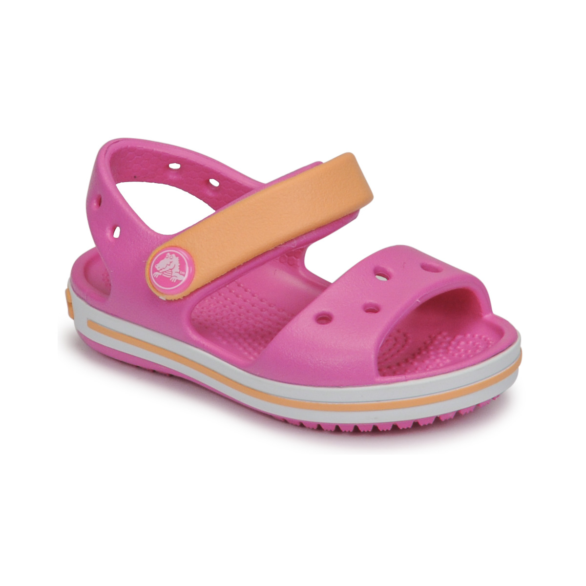 Topánky Dievča Sandále Crocs CROCBAND SANDAL KIDS Ružová / Oranžová