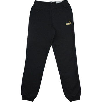 Oblečenie Dievča Tepláky a vrchné oblečenie Puma Essential Sweatpants FL G Čierna