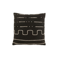 Domov Vonkajšie textílie J-line COUSSIN DESSIN GRAPH 1 COT NOI (45x45x1cm) Čierna
