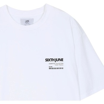 Oblečenie Muž Tričká s krátkym rukávom Sixth June T-shirt  Barcode Biela