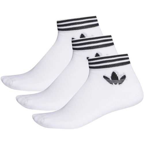 Spodná bielizeň Športové ponožky adidas Originals adidas Trefoil Ankle Socks 3 Pairs Biela