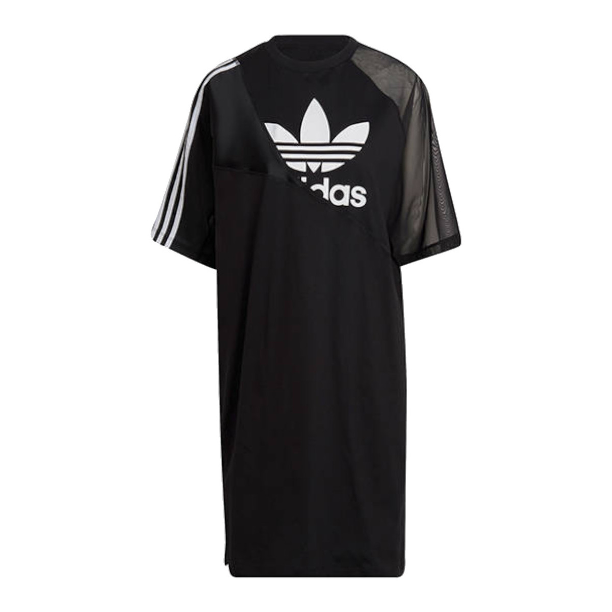 Oblečenie Žena Tričká s krátkym rukávom adidas Originals adidas Adicolor Split Trefoil Tee Dress Čierna