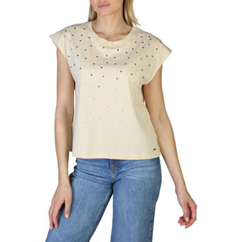 Oblečenie Žena Tričká s krátkym rukávom Pepe jeans - clarisse_pl505168 Biela