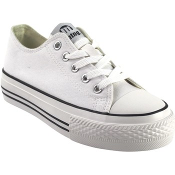 Topánky Dievča Univerzálna športová obuv MTNG Plátno dievčenské MUSTANG KIDS 81195 biele Biela