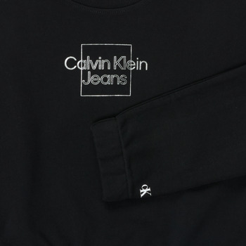 Calvin Klein Jeans METALLIC BOX LOGO SWEATSHIRT Čierna