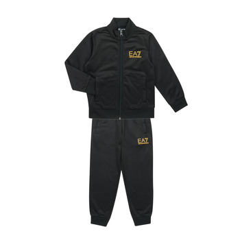 Oblečenie Chlapec Súpravy vrchného oblečenia Emporio Armani EA7 CORE ID TRACKSUIT Čierna