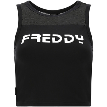 Oblečenie Žena Tielka a tričká bez rukávov Freddy S2WMAK1 Čierna