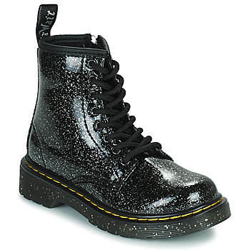 Topánky Dievča Polokozačky Dr. Martens 1460 Jr Cosmic Glitter Čierna
