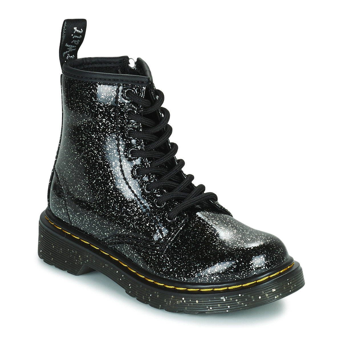Topánky Dievča Polokozačky Dr. Martens 1460 Jr Cosmic Glitter Čierna