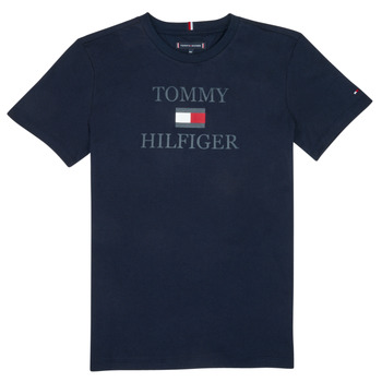 Oblečenie Chlapec Tričká s krátkym rukávom Tommy Hilfiger KB0KB07794-SKY Námornícka modrá