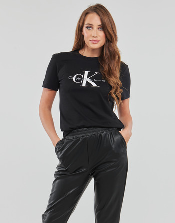 Calvin Klein Jeans CORE MONOGRAM REGULAR TEE Čierna