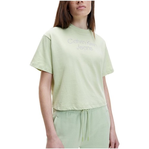 Oblečenie Žena Tričká s krátkym rukávom Calvin Klein Jeans  Zelená
